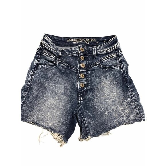 American eagle high rise denim shorts button fly 00 - Picture 1 of 6